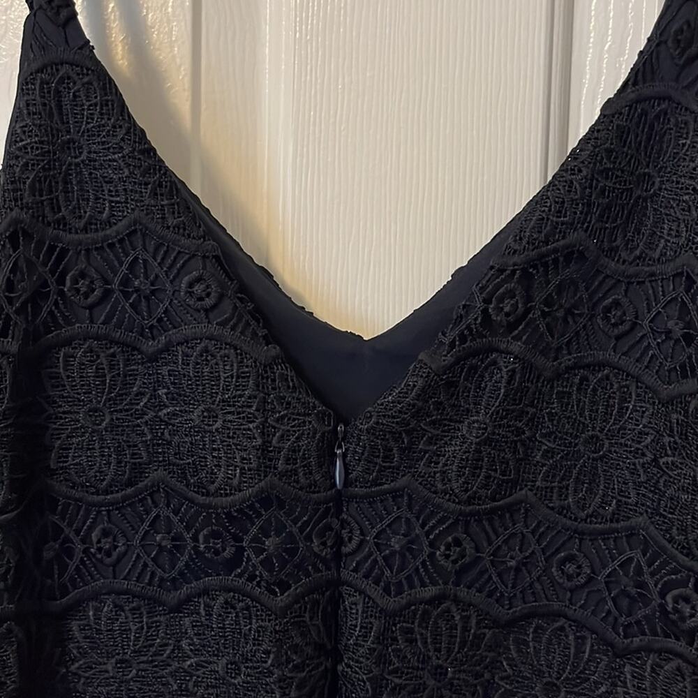 BETSEY Johnson EUC Navy Blue and Lace spaghetti straps dress size 6 - Picture 5 of 7